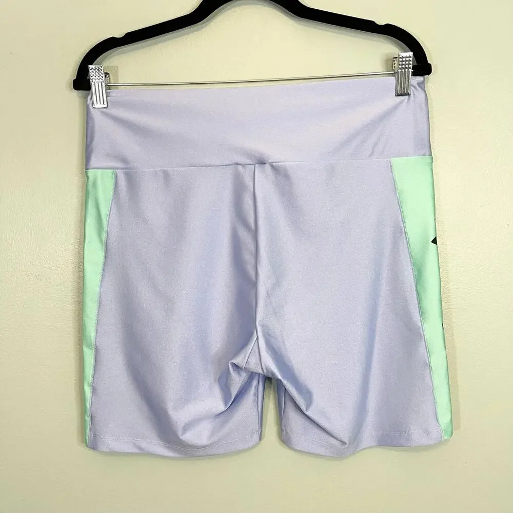 Adidas Originals Activewear Shorts Womens XL Blue Training Biker Workout Gym NWT - Picture 2 of 9